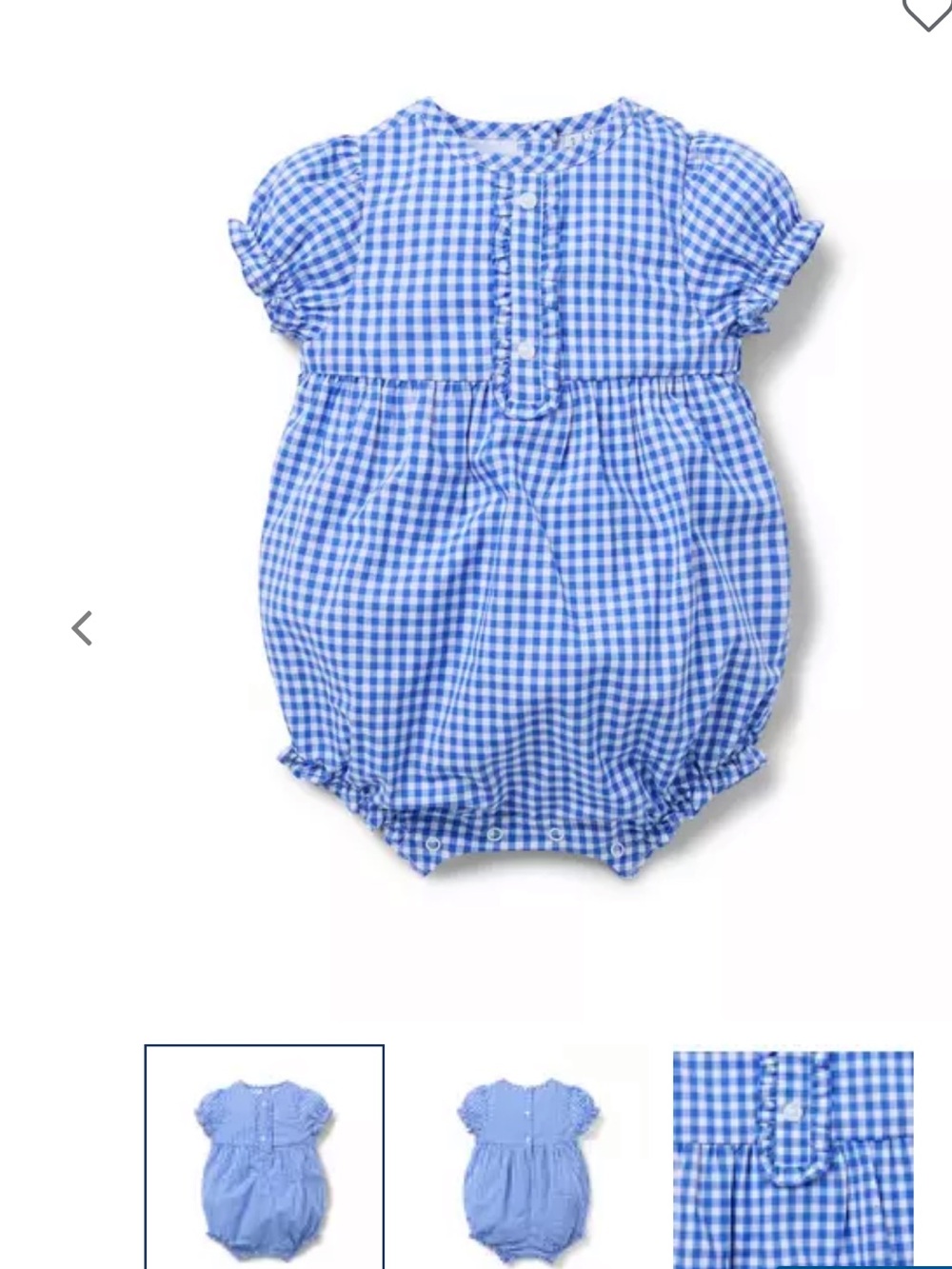 Janie and Jack Blue Gingham Bodysuit